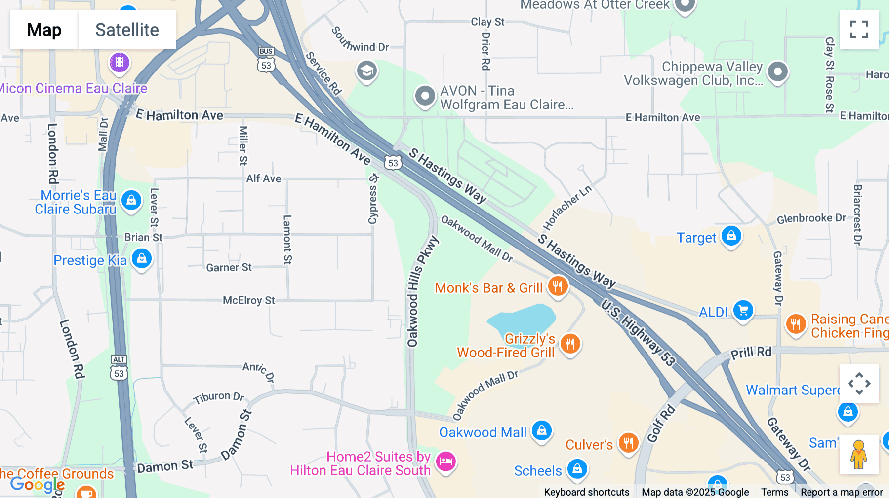 Click for interative map of 3402 Oakwood Mall Dr, 2nd Floor, Eau Claire