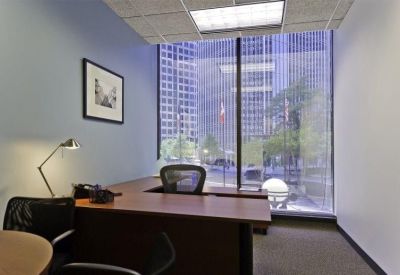 Professional private office with a desk and city views, Colony Square, 1201 Peachtree Street NE, Atlanta