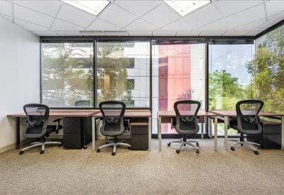 Coworking office space with desks and ergonomic chairs, Clairemont Avenue Business Centre, Decatur, Atlanta