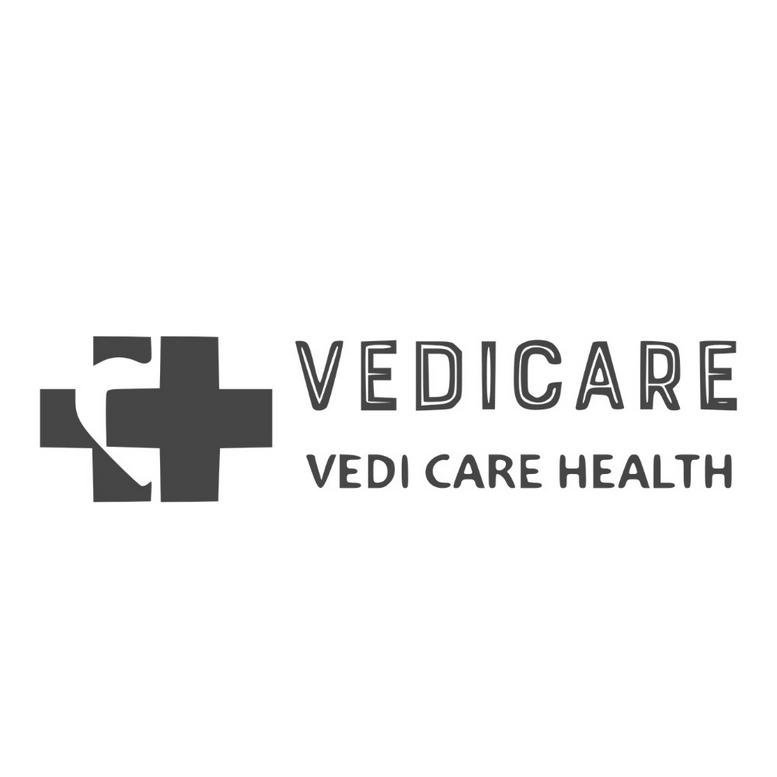 Vedicare Vedi Care Health medical logo featuring a stylized cross icon.