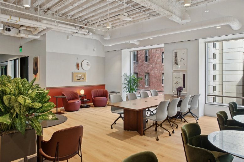 Spacious communal lounge and meeting area at 47 Main Street Southeast, 4th Floor.