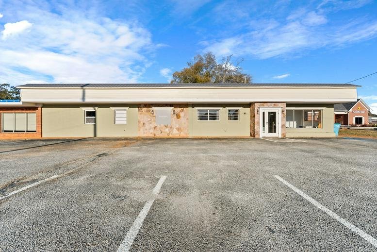 Exterior view of the long one-story building at 42 Georgia Avenue, Commerce.