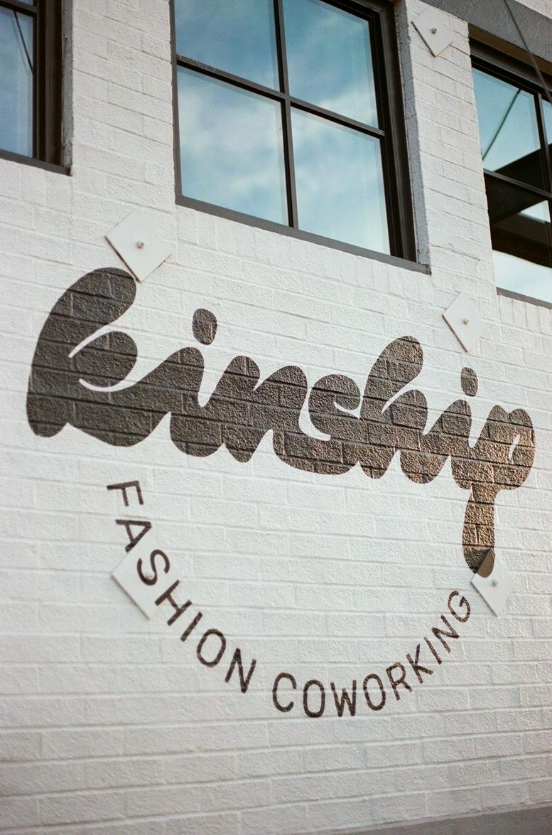 Exterior brick facade of Kinship, 1121 SE 2nd Avenue, Central Eastside, Portland, Oregon.