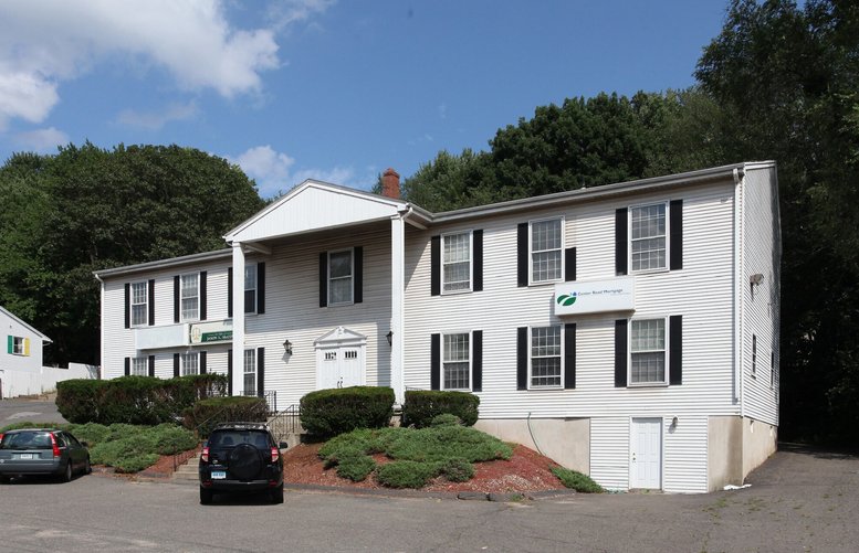 Exterior view of the white colonial-style building at 280 Talcottville Road.