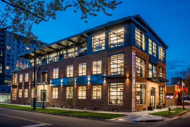 Exterior view of the brick industrial-style building at 1001 Bannock Street.