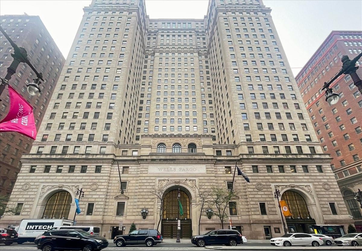 Exterior view of the historic stone facade at 123 South Broad Street.