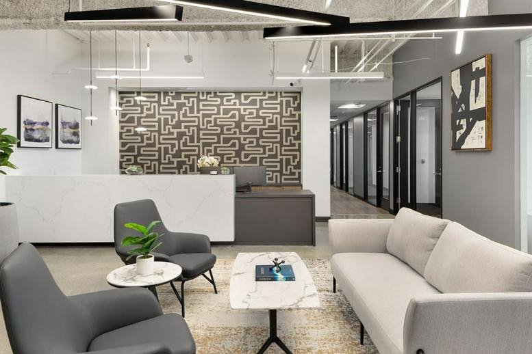 Modern lobby and reception area at Suite 500, 1800 Sutter Street, Concord, 94520.