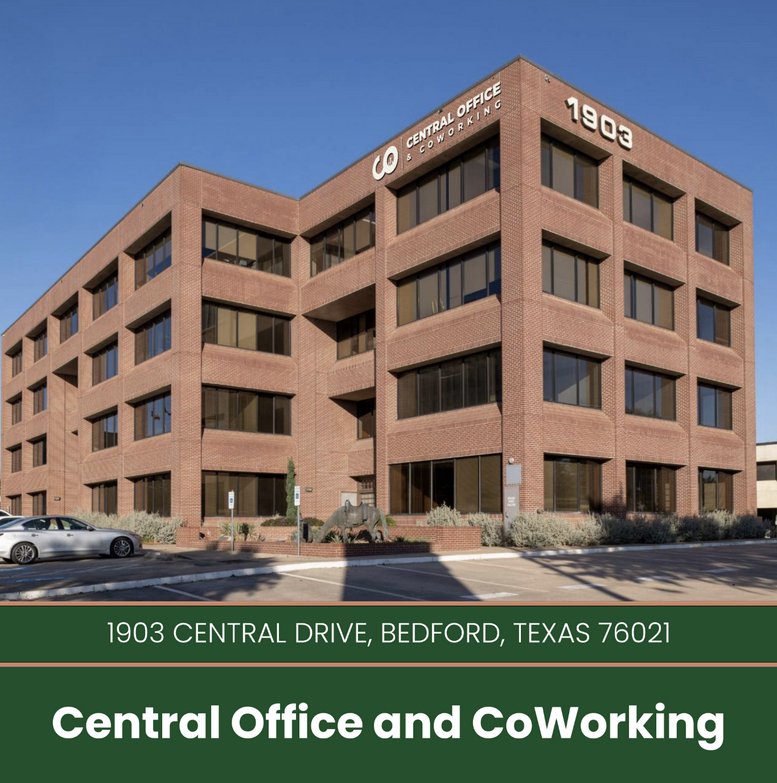 Exterior view of the brick facade at Central Office and CoWorking.