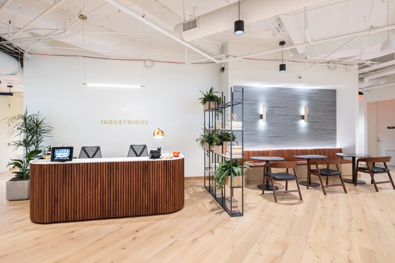 Branded reception area at 200 Central Avenue, Floors 3-5, Downtown, St. Petersburg, Florida.