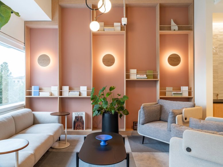 Exterior view of the glass-facade building at 2001 Clayton Road.