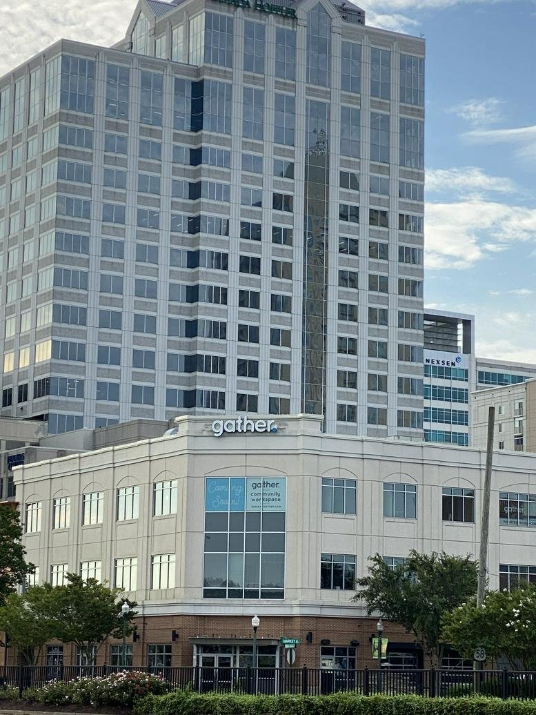 Exterior view of the multi-story building at 249 Central Park Avenue, Suite 300, Virginia Beach.