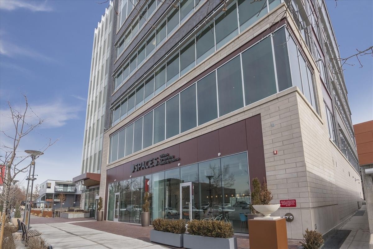 Modern multi-story exterior of the building at 250 Fillmore Street, Floors 1 through 3.