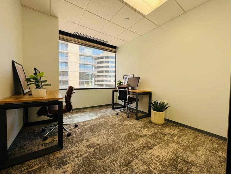 Spacious office suite with natural light and city views at 3200 Wilcrest Drive, Suite 170.
