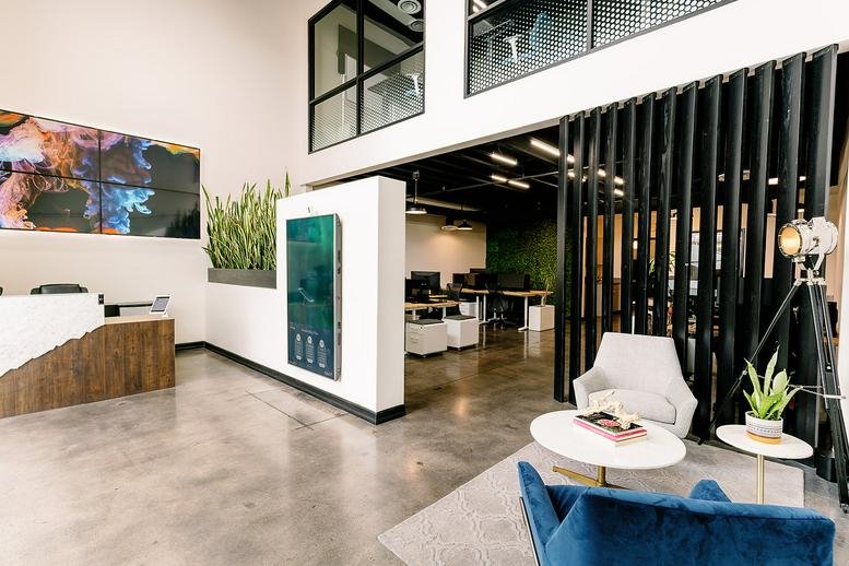 Spacious reception lounge at 5725, South Valley View Boulevard, Suite 7, Las Vegas.