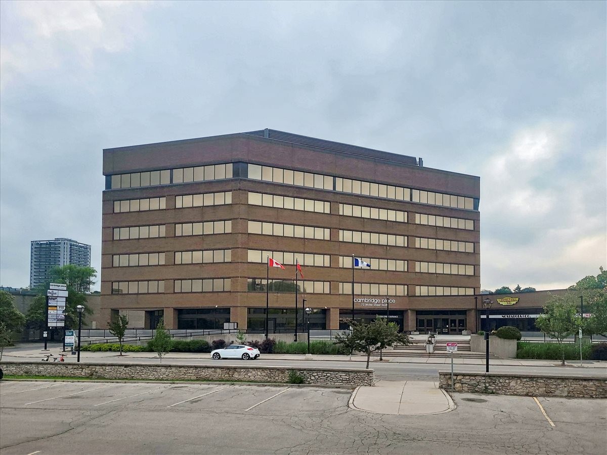 Exterior view of the professional brick office building at 73 Water Street North.