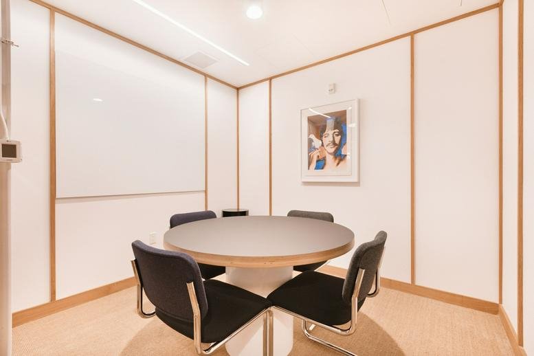 Bright four-person meeting room at 1 Belvedere Drive, Mill Valley, CA, California.