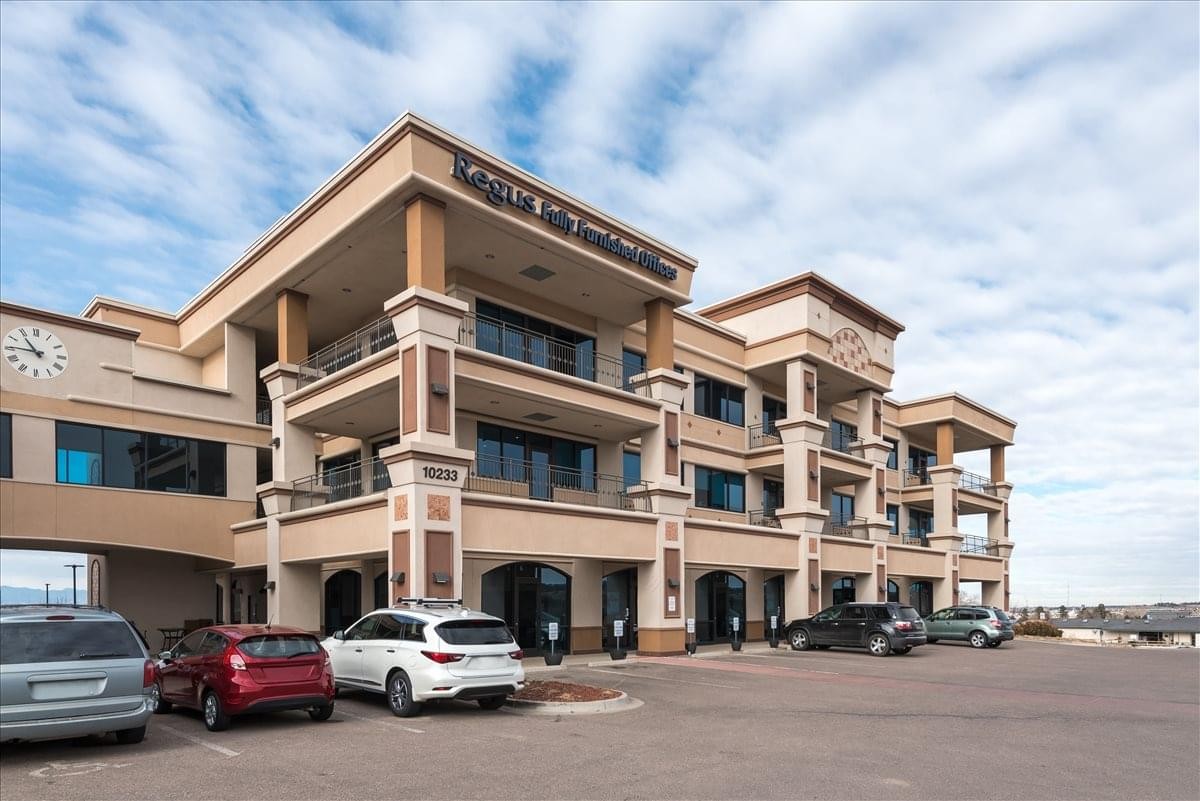 Exterior view of the multi-story office building at 10233 South Parker Road.
