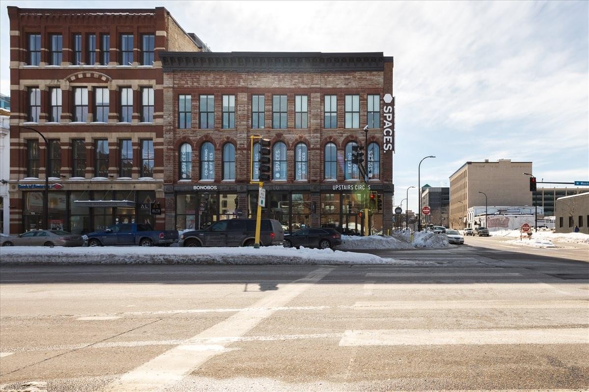 Exterior view of the historic brick and stone building at 121 Washington Avenue.