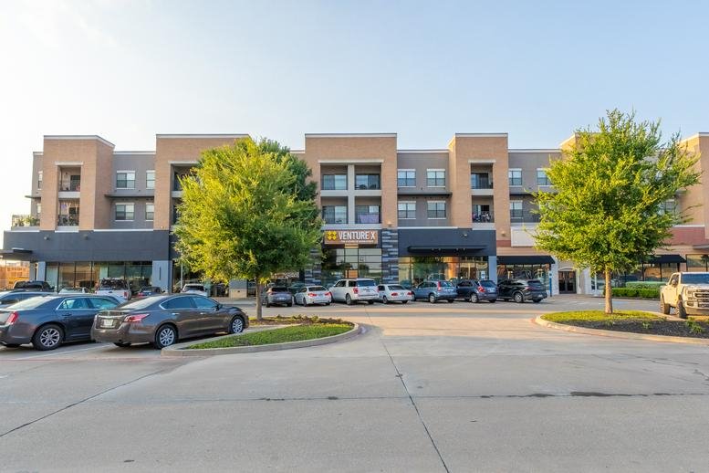 Exterior view of the multi-story mixed-use building at Fairview Town Center.