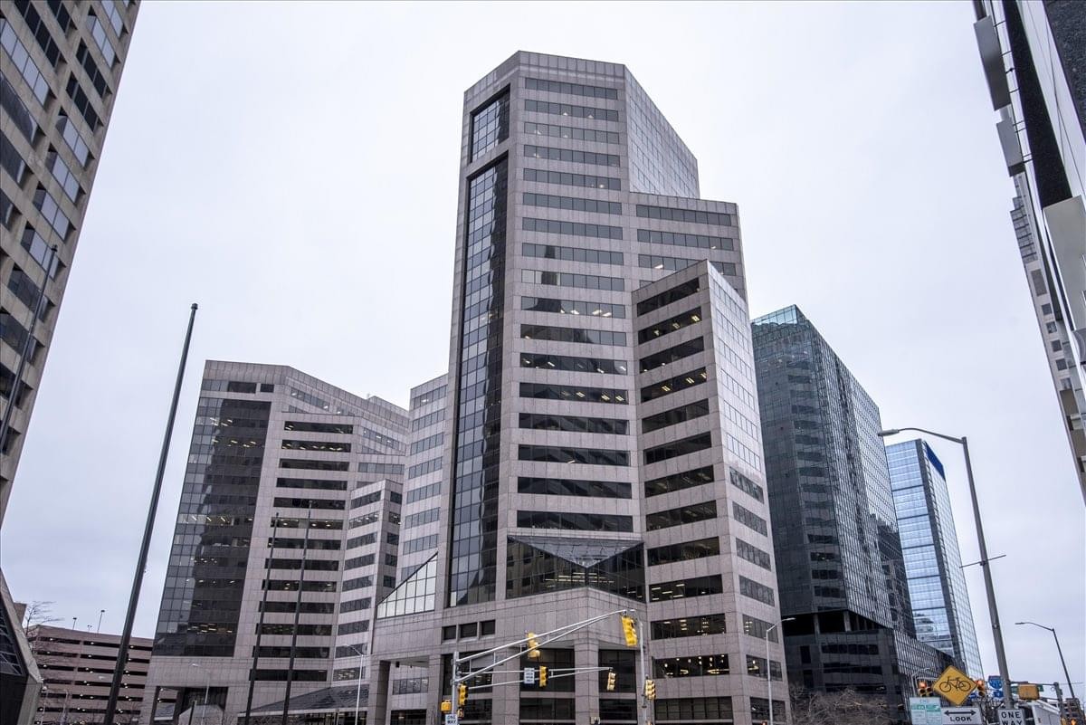 Exterior view of the multi-tower complex at 201 North Illinois Street, Suite 1600-South Tower.