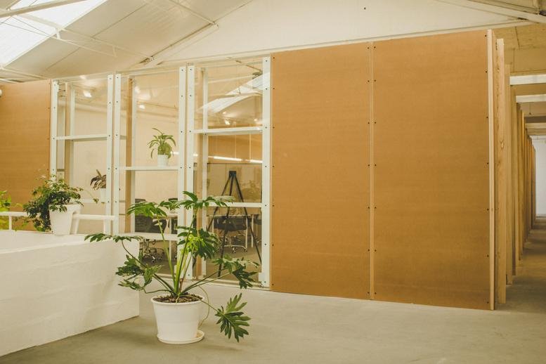 Interior view of the modern, light-filled creative hub at 2133 Avenida Dorrego, Palermo Hollywood.