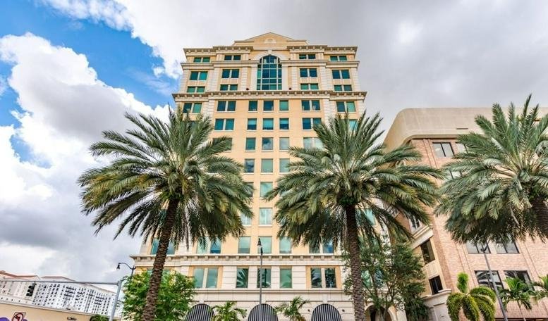 Exterior view of the multi-story commercial building at 2525 Ponce de Leon Boulevard.