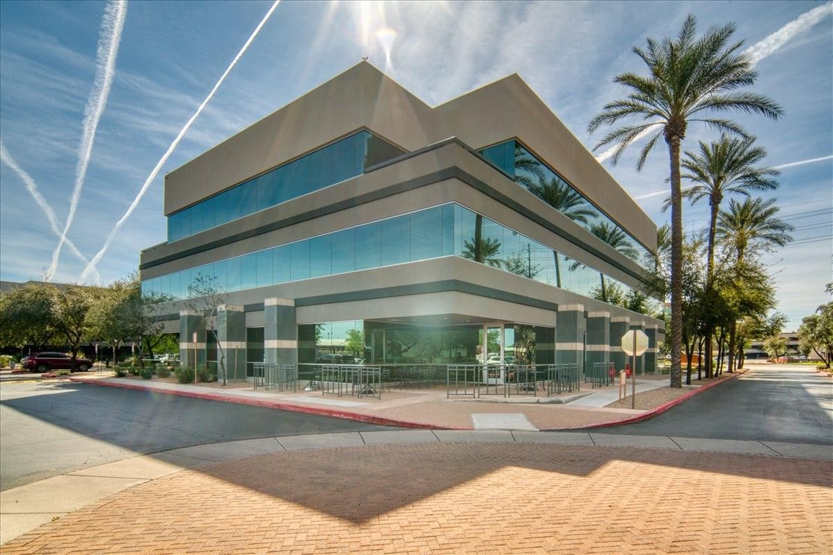Exterior view of the glass-facade San Tan Corporate Center II.
