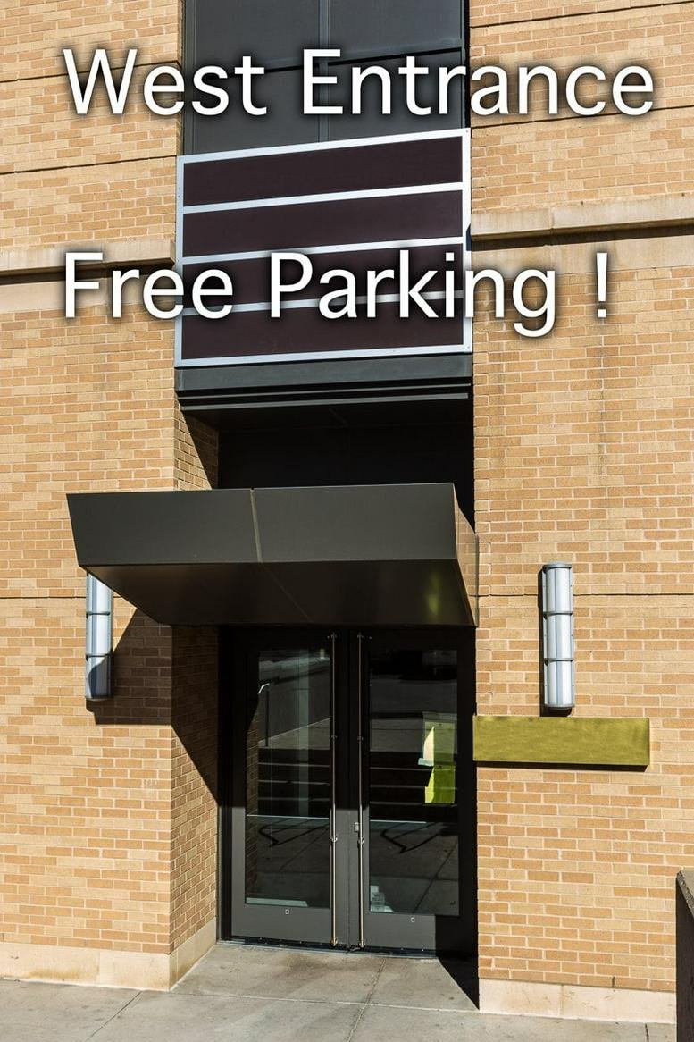 West Entrance of the brick building at 355 S Teller St, Suite 200, Lakewood (Colorado).