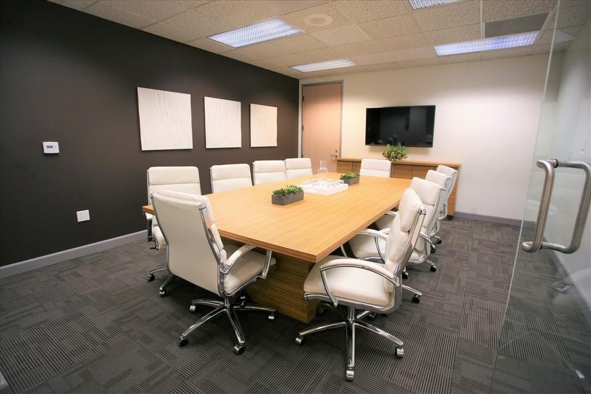 Professional conference room at 3610 Central Avenue, Suite 400, Riverside, California.