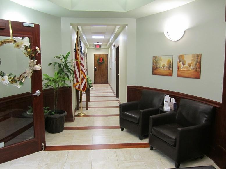 Professional reception hallway at 4030 Wake Forest Road, Suite 300.