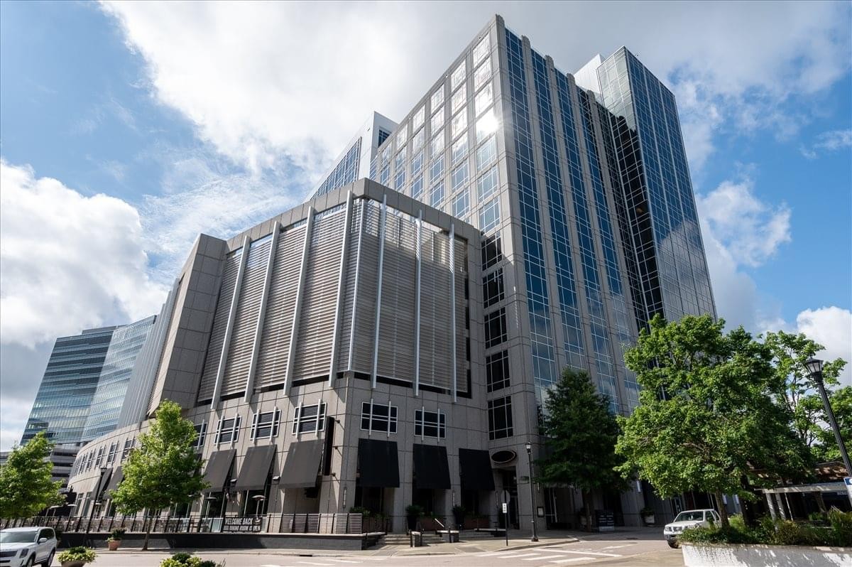 Modern high-rise exterior at 4208 Six Forks Road, Suite 1000.