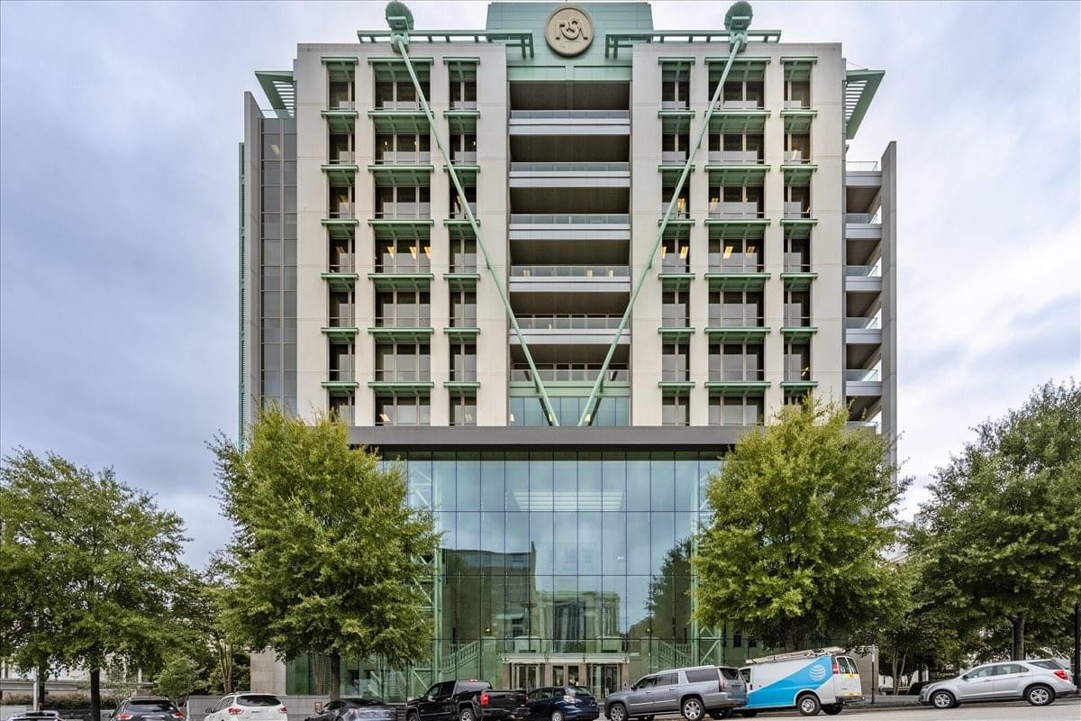Exterior view of the grand multi-story building at 445 Dexter Avenue, Suite 4050.