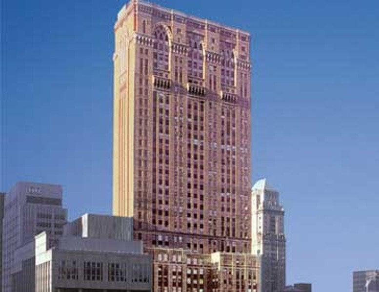 Exterior view of the historic skyscraper facade at One Grand Central Place.