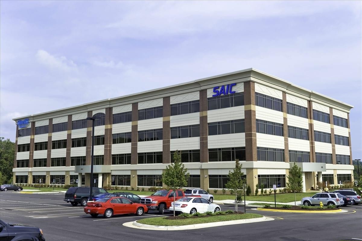 Exterior view of the multi-story office building at 800 Corporate Drive.