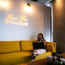 Private phone booth station designed for focused work and quiet calls.