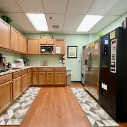 Fully equipped office kitchen and vending area at 10015 Old Columbia Rd, Suite B215, Columbia.