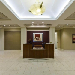 Modern reception area and lobby with polished floors, Colony Square, 1201 Peachtree Street NE, Atlanta