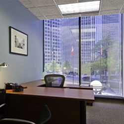 Professional private office with a desk and city views, Colony Square, 1201 Peachtree Street NE, Atlanta