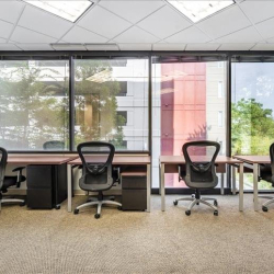 Coworking office space with desks and ergonomic chairs, Clairemont Avenue Business Centre, Decatur, Atlanta