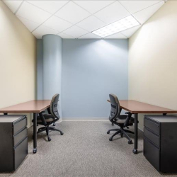 Small private office featuring two desks and filing cabinets, Clairemont Avenue Business Centre, Decatur, Atlanta