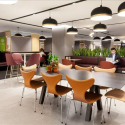 Contemporary cafe and communal breakout space, Traverse Ridge Center III, Lehi, Utah