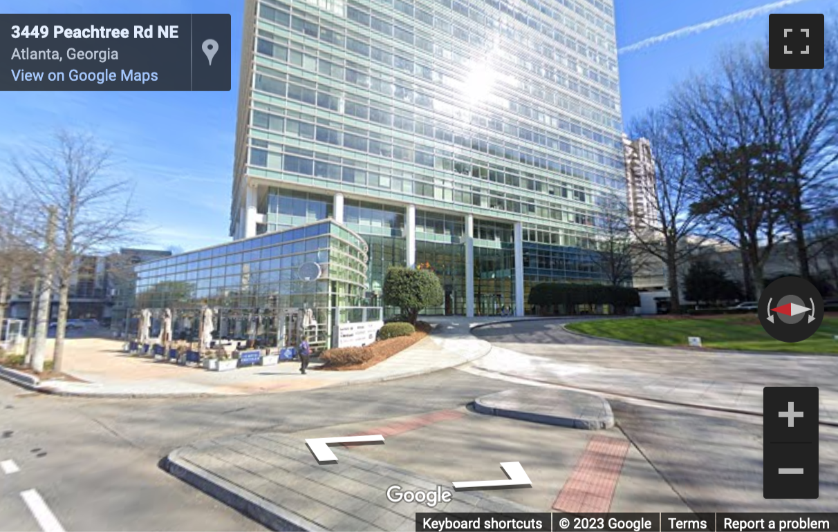Street View image of 3455 Peachtree Road North East, The Pinnacle Building, Suite 500, Atlanta