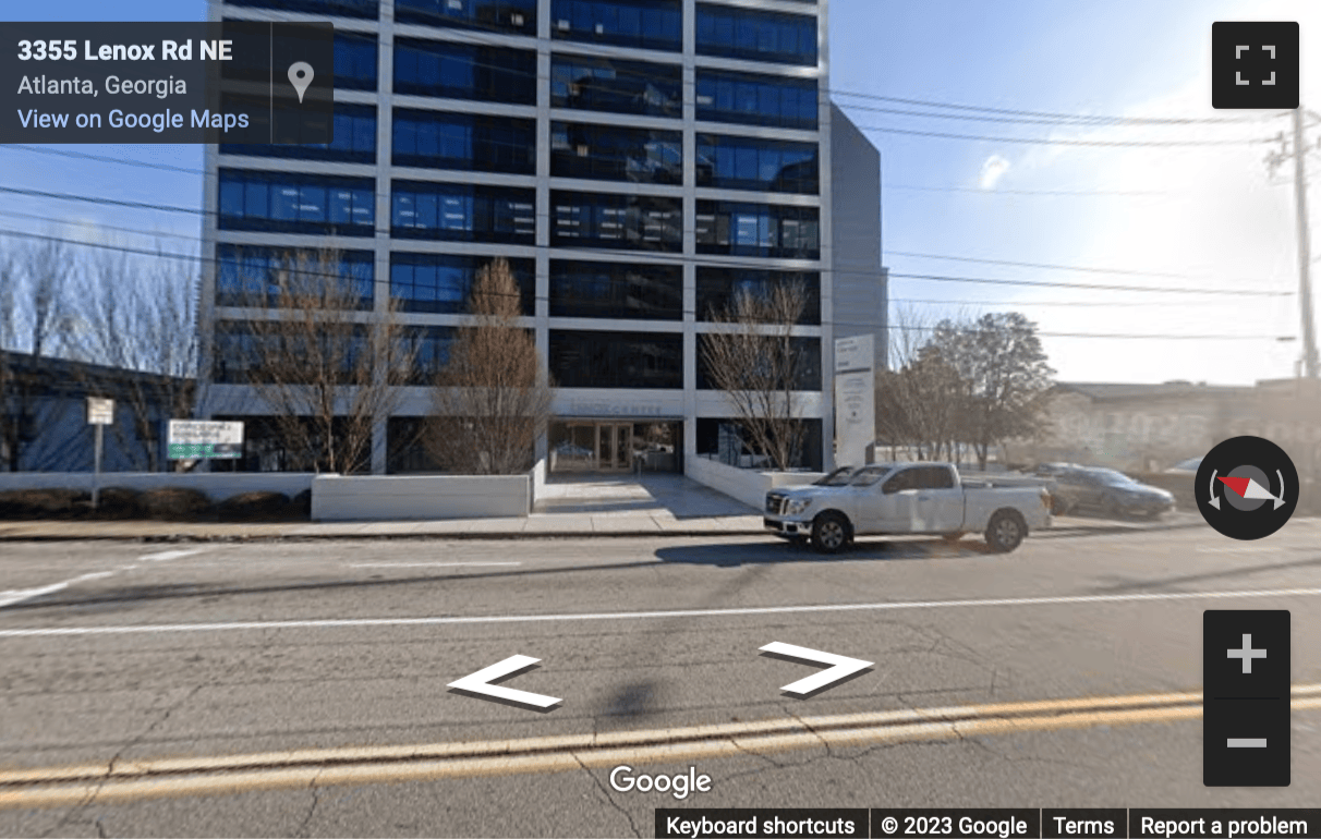 Street View image of 3355 Lenox Road, Suite 750, Atlanta, Georgia, USA