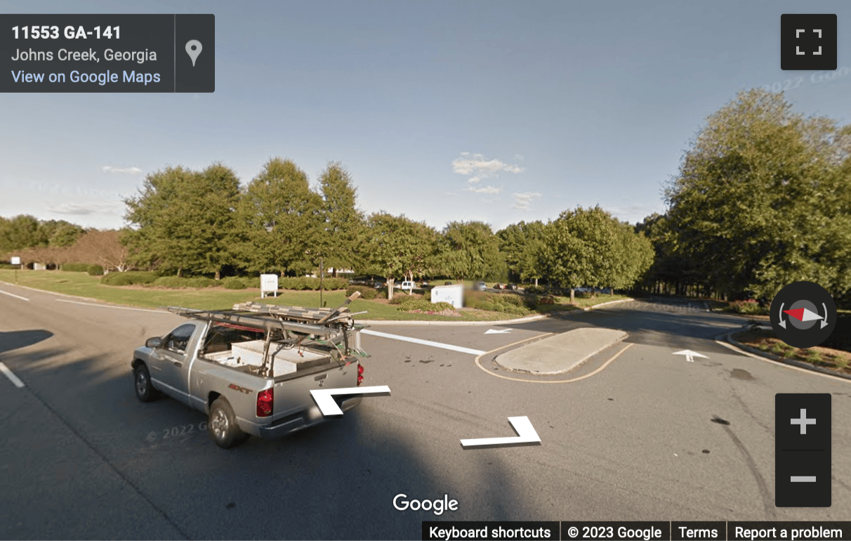 Street View image of 11555 Medlock Bridge Road, Atlanta, Georgia, USA