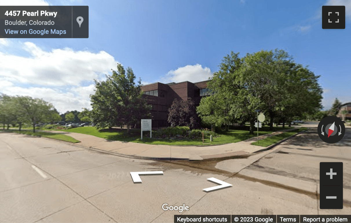Street View image of 4845 Pearl East Circle, Ste 101, Boulder, Colorado, USA