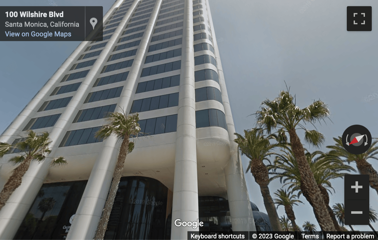 Street View image of 100 Wilshire Blvd, Suite 950, Los Angeles, California, USA