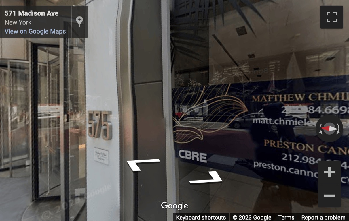 Street View image of 575 Madison Avenue, New York, New York State, USA