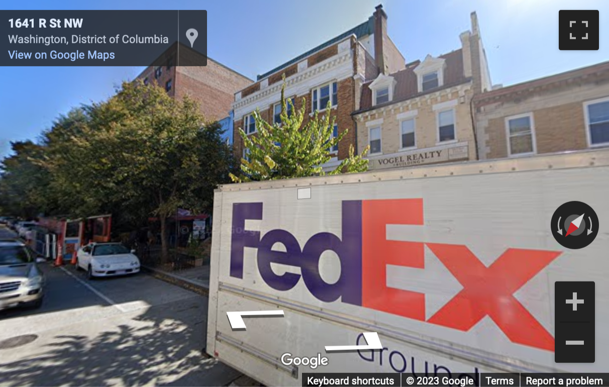 Street View image of 1638 R Street N. W, Washington DC, District Columbia, USA