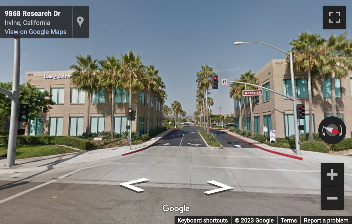 Street View image of 9891 Irvine Center Drive, Suite 200, Irvine, California, USA