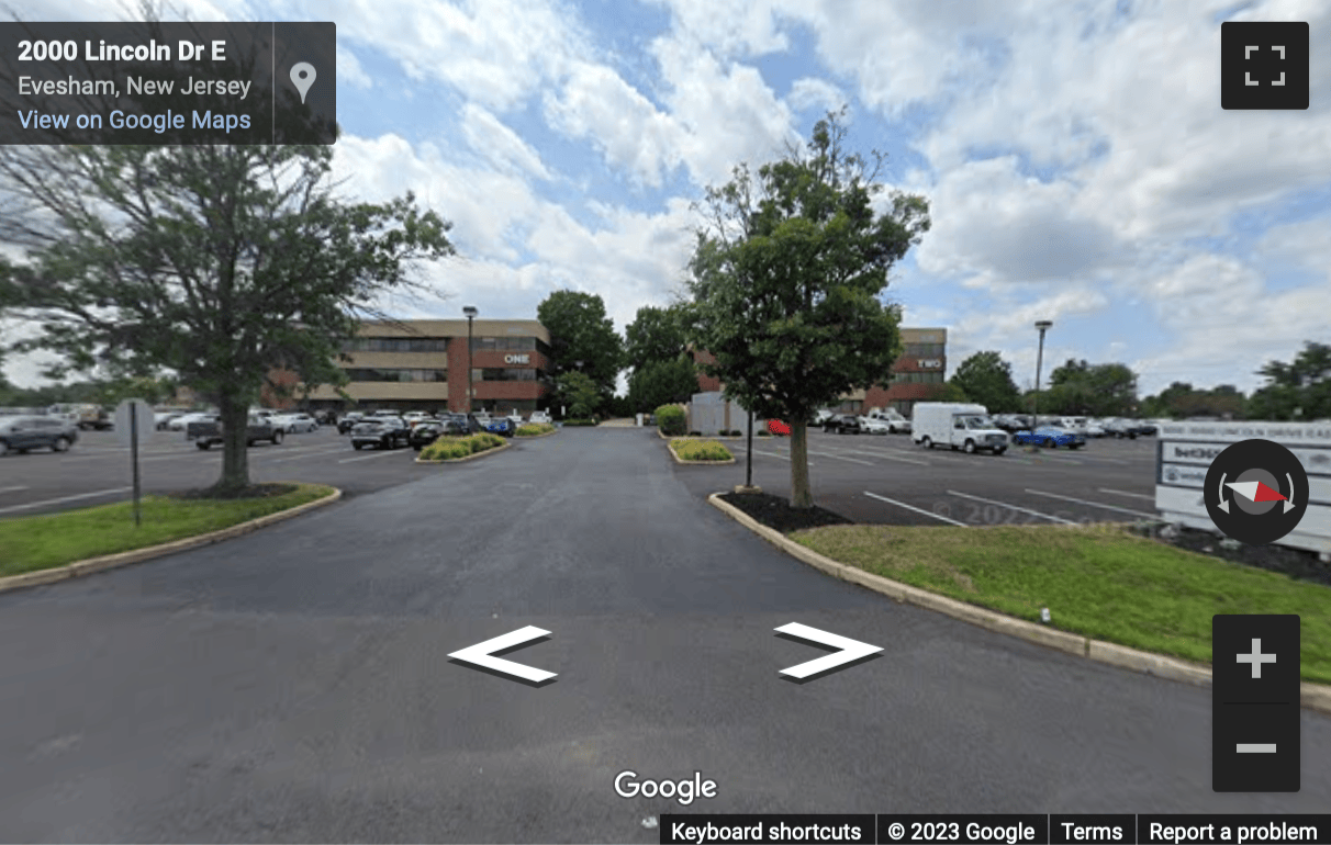 Street View image of 1 Greentree Centre, Suite 201, Marlton, New Jersey, USA